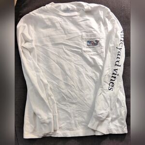 Vineyard Vines white long tee, boys